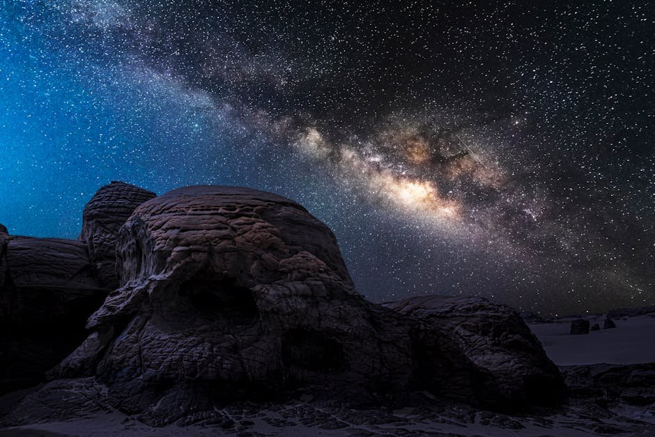 Desert Wilderness - Stunning view of the Milky Way over desert rocks #11725458