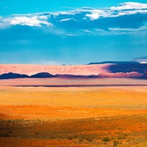 Desert Wilderness - Breathtaking view of a desert landscape with vib #12514741