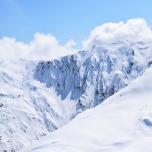 Snow Mountains - Stunning snowy mountains under a bright blue sky #140234