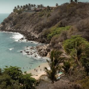 Beach Scenery - A picturesque beach cove in Puerto Escondido, Me #15941871