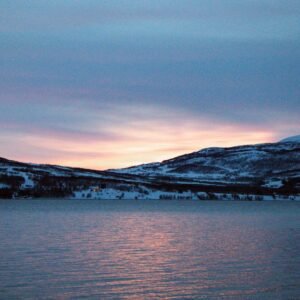 Snow Mountains - Peaceful winter sunset over a snow-covered lands #20426546