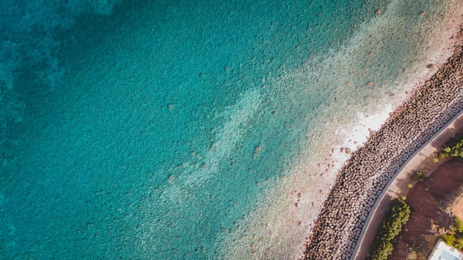Beach Scenery - Stunning aerial view of Madeira's turquoise coas #27429860