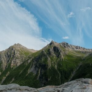 Mountain Landscapes - Majestic alpine mountains under a vibrant blue s #28512542