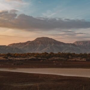 Desert Wilderness - Majestic mountain landscape at sunset near Ankar #29520860