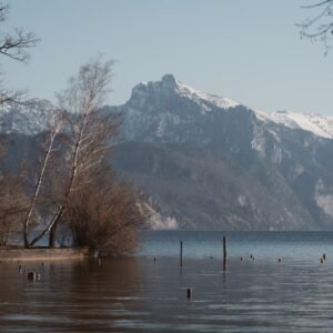 Lake Reflections - Tranquil scene of an alpine lake surrounded by s #31960527