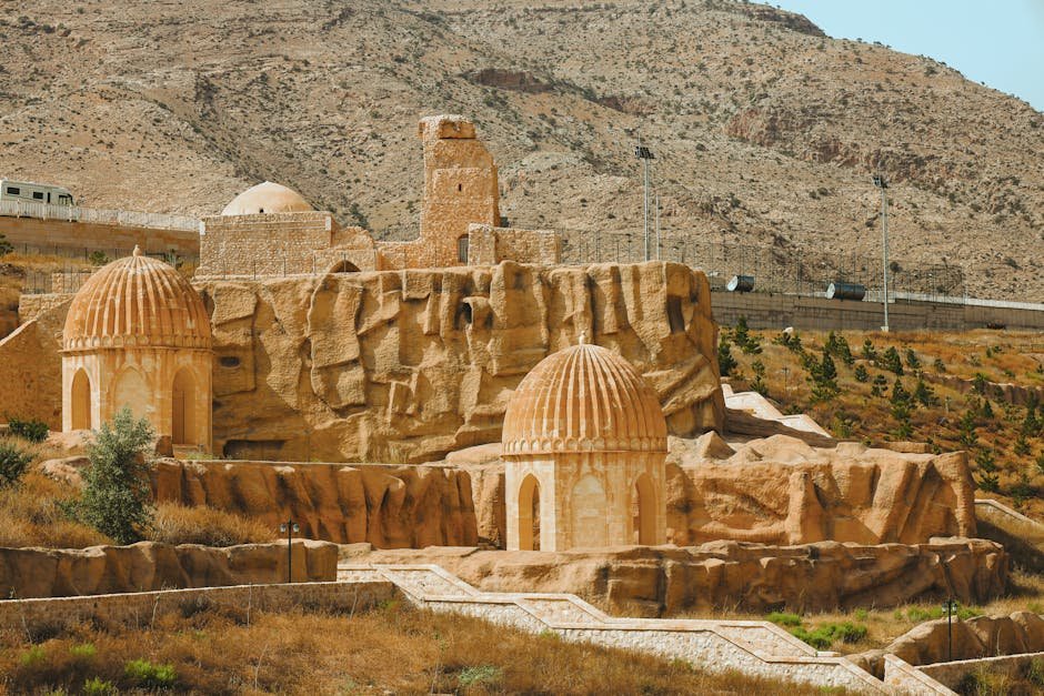 Desert Wilderness - Explore historic stone buildings amidst rugged h #32545587