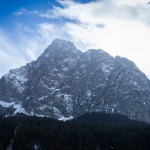 Snow Mountains - Stunning snow-covered mountain peaks rise under  #36211324