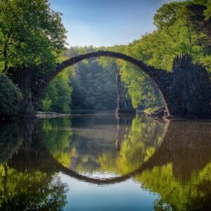 Forest Nature - Capture of the iconic Rakotzbrücke reflecting in #814499